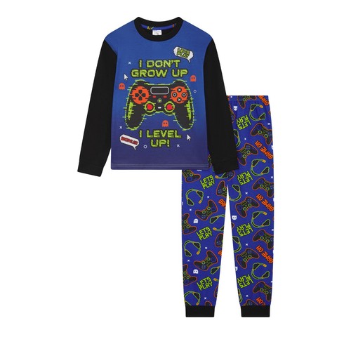 Boys gaming pyjamas blue pjs - gaming,
