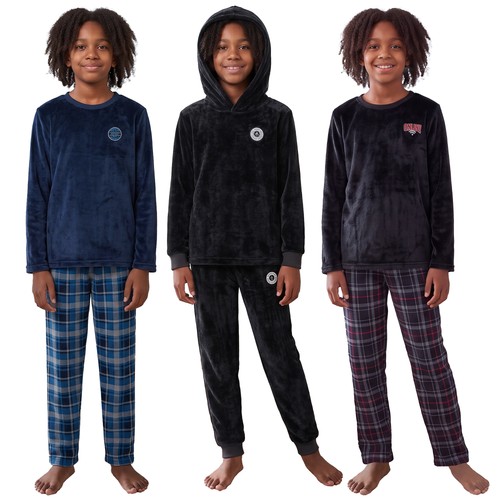 Boys fleece pyjamas supersoft - boys,