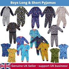 Boys Long Short Pyjamas PJs