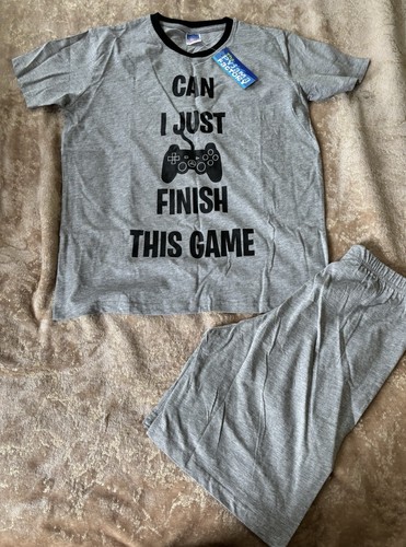 Gaming pyjama set grey - set, short